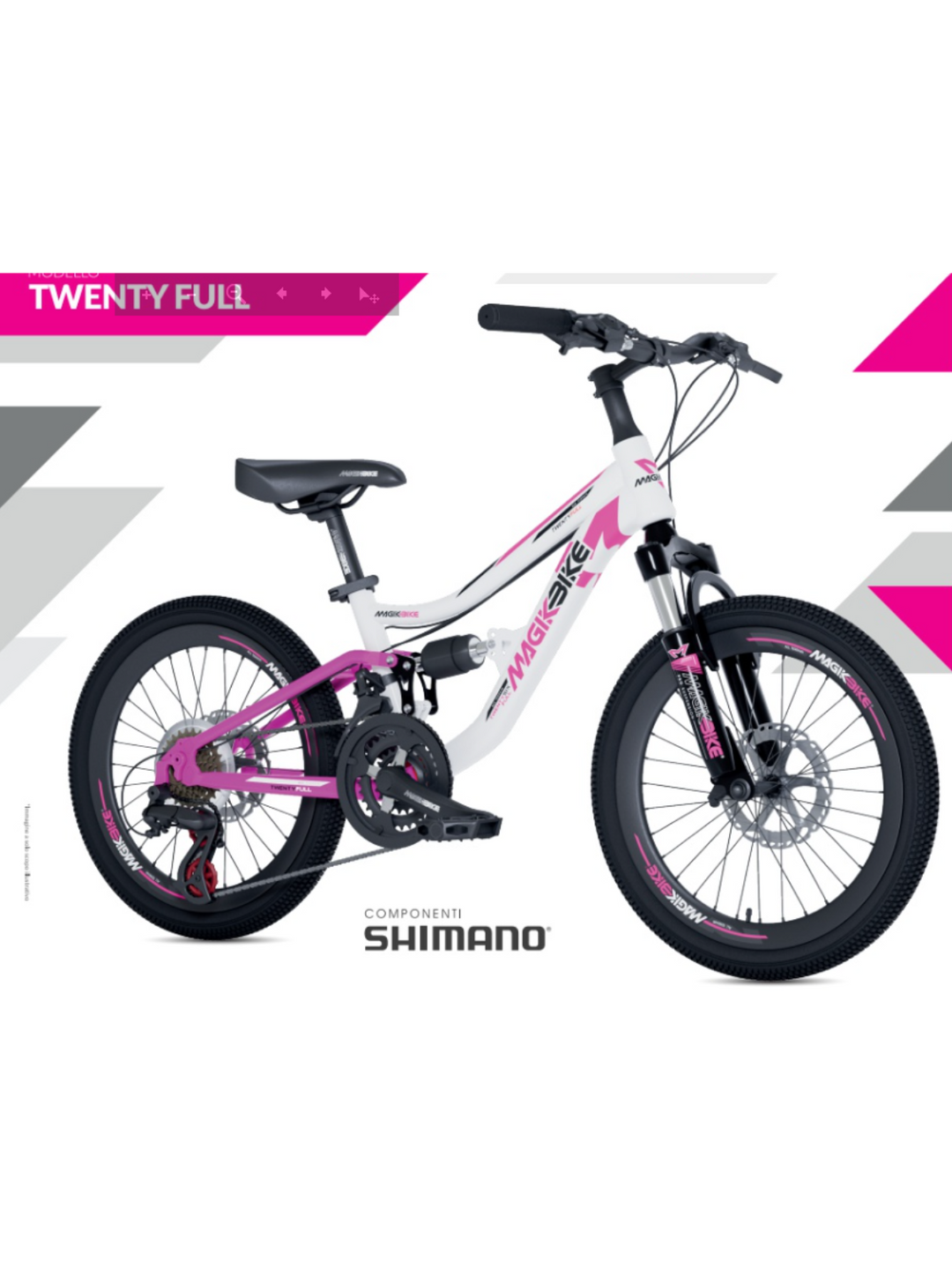 Bicicletta Magik Bike Full 24" mtb bimba