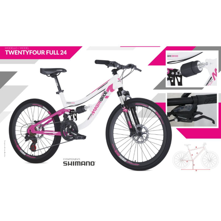 Bicicletta Magik Bike Full 24" mtb bimba