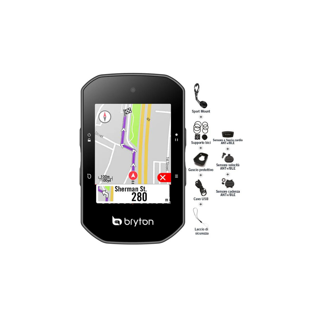 Bryton ciclo computer Rider S500 + fascia cardio + dual sensor