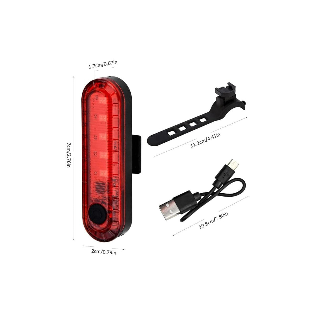Bematrix Fanale Posteriore 5 Led Super Luminoso Ricaricabile