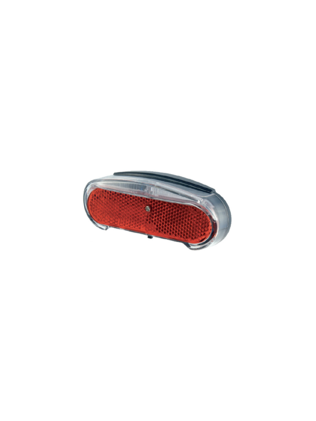 luce posteriore bici portapacchi rosso argento