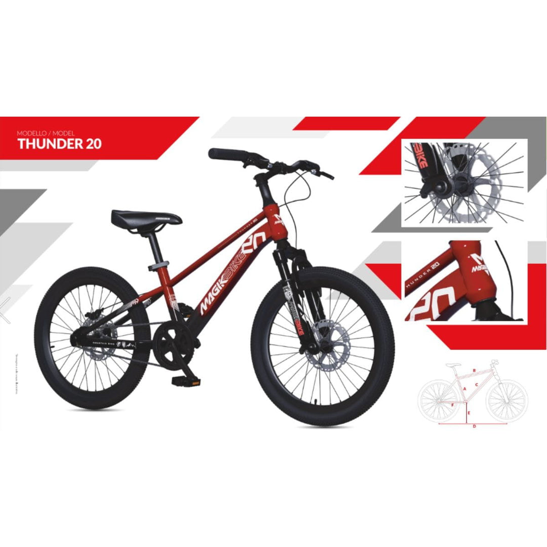 Magik Bike Thunder mtb bimbo 20" Rossa