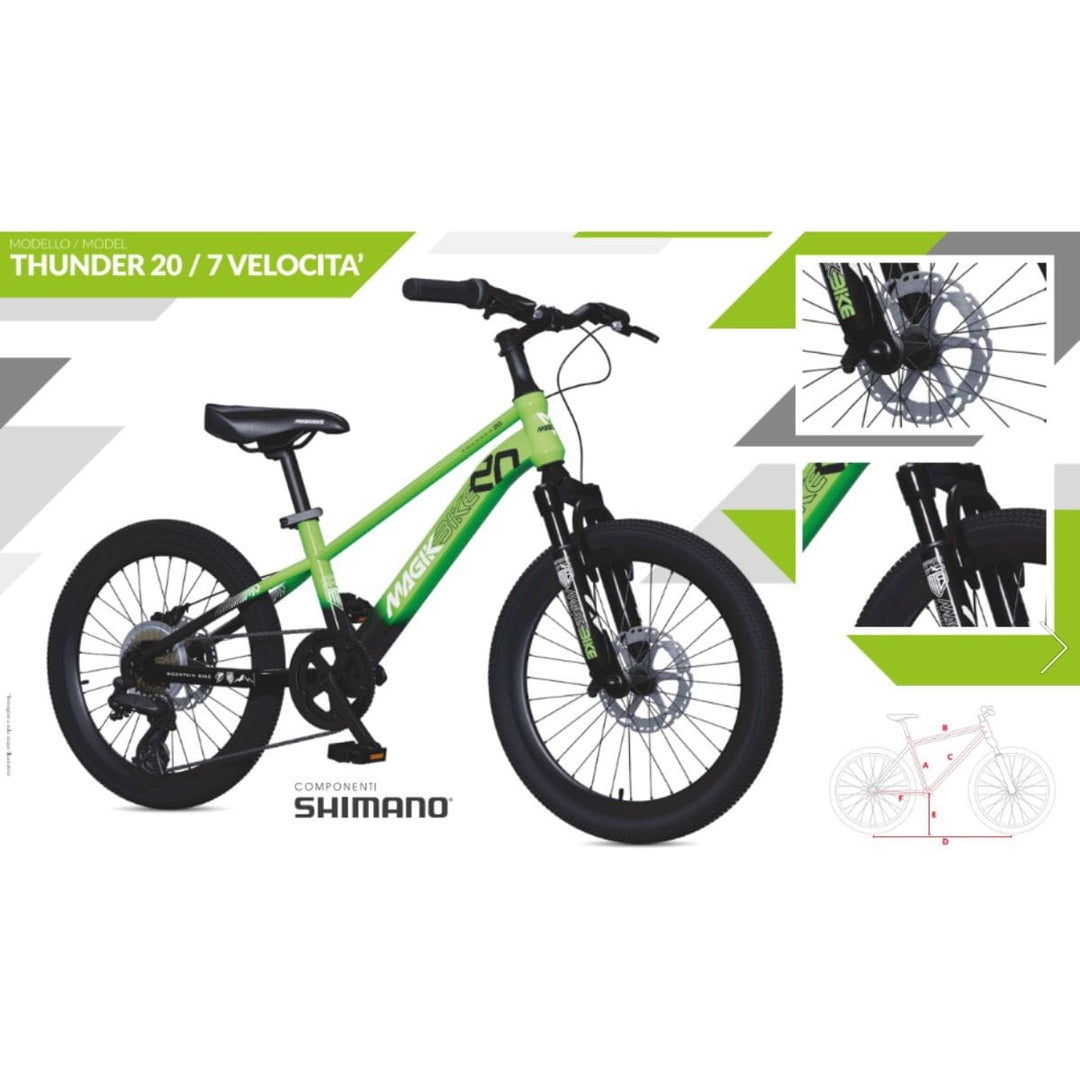 Magik Bike Thunder 20" mtb bimbo Verde
