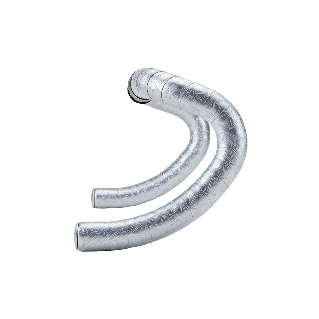 Nastro manubrio "Bling" Platinum + Tappo Argento